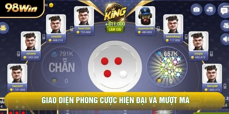 Giao diện phòng cược hiện đại và mượt mà