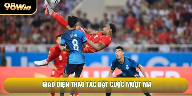 Giao diện thao tác đặt cược mượt mà