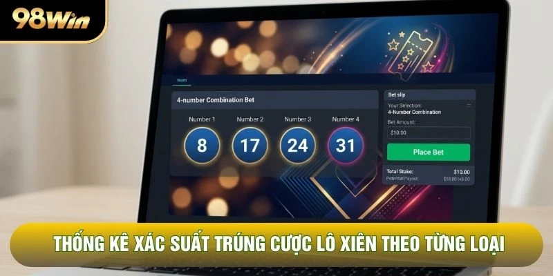 Thống kê xác suất trúng cược lô xiên theo từng loại