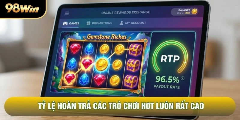 Tỷ lệ hoàn trả các trò chơi hot luôn rất cao